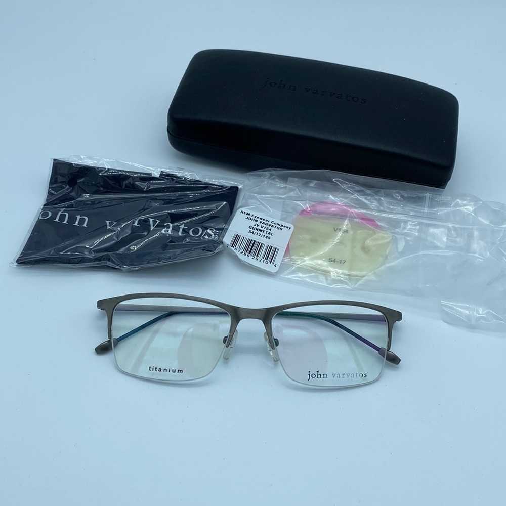 John Varvatos V154 Titanium Gunmetal Ophthalmic Frame